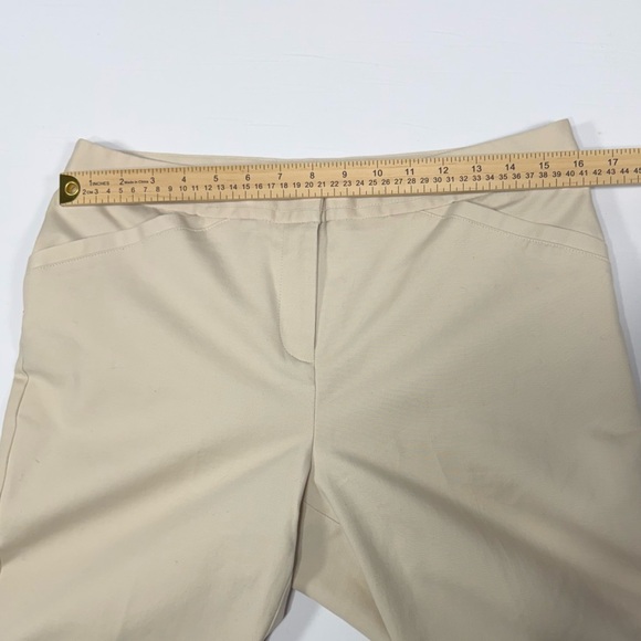 Curvy Rafaella Beige Cotton Blend Ankle Dress Pants 10P - Picture 3 of 8